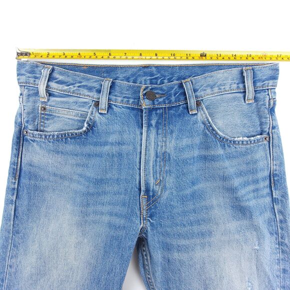 LEVIS 505C Orange Tab Slim Straight Ankle Distressed Jeans Light Denim Men 34x28 - Picture 2 of 8